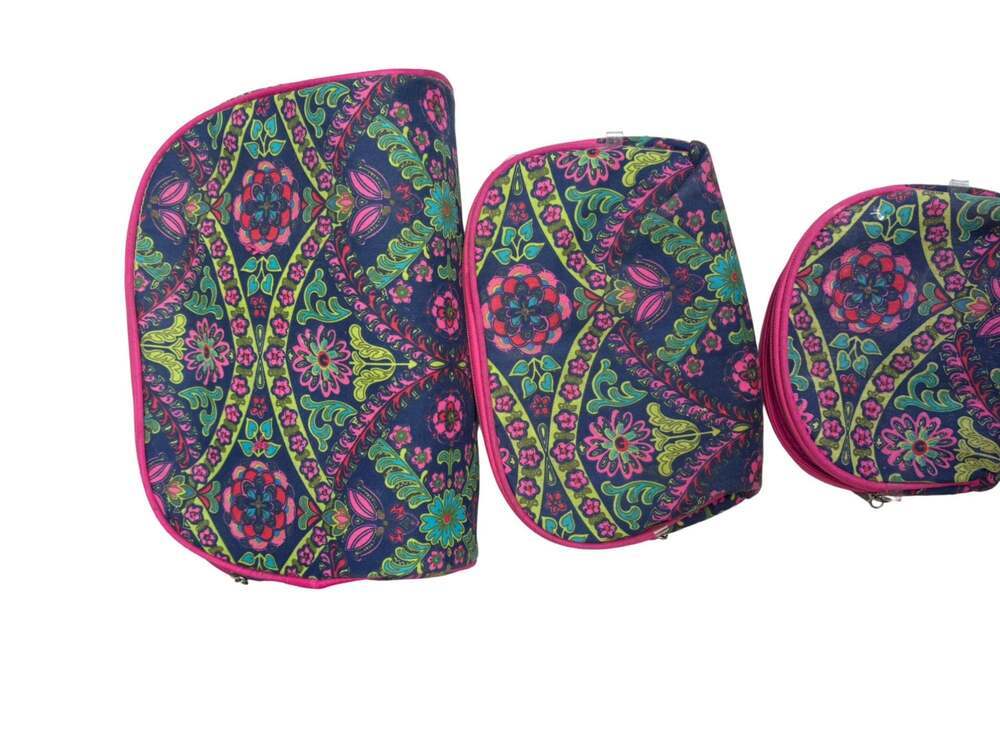 Capelli New York 3-Piece Floral Cosmetic Bag Set